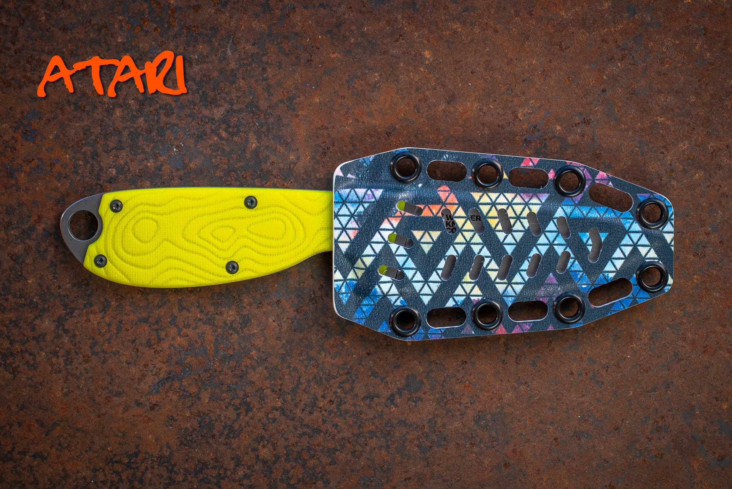 The Tripper River Knife – Drop Point, Straight Edge, Dayglow Yellow G10