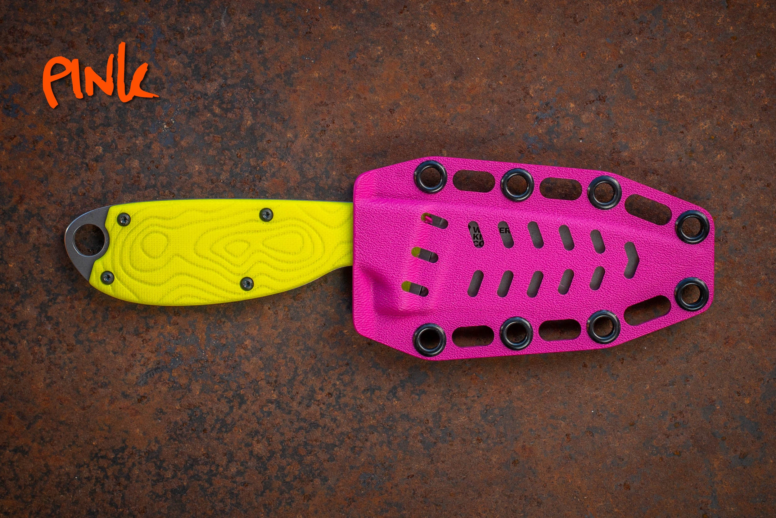 The Tripper River Knife – Drop Point, Straight Edge, Dayglow Yellow G10