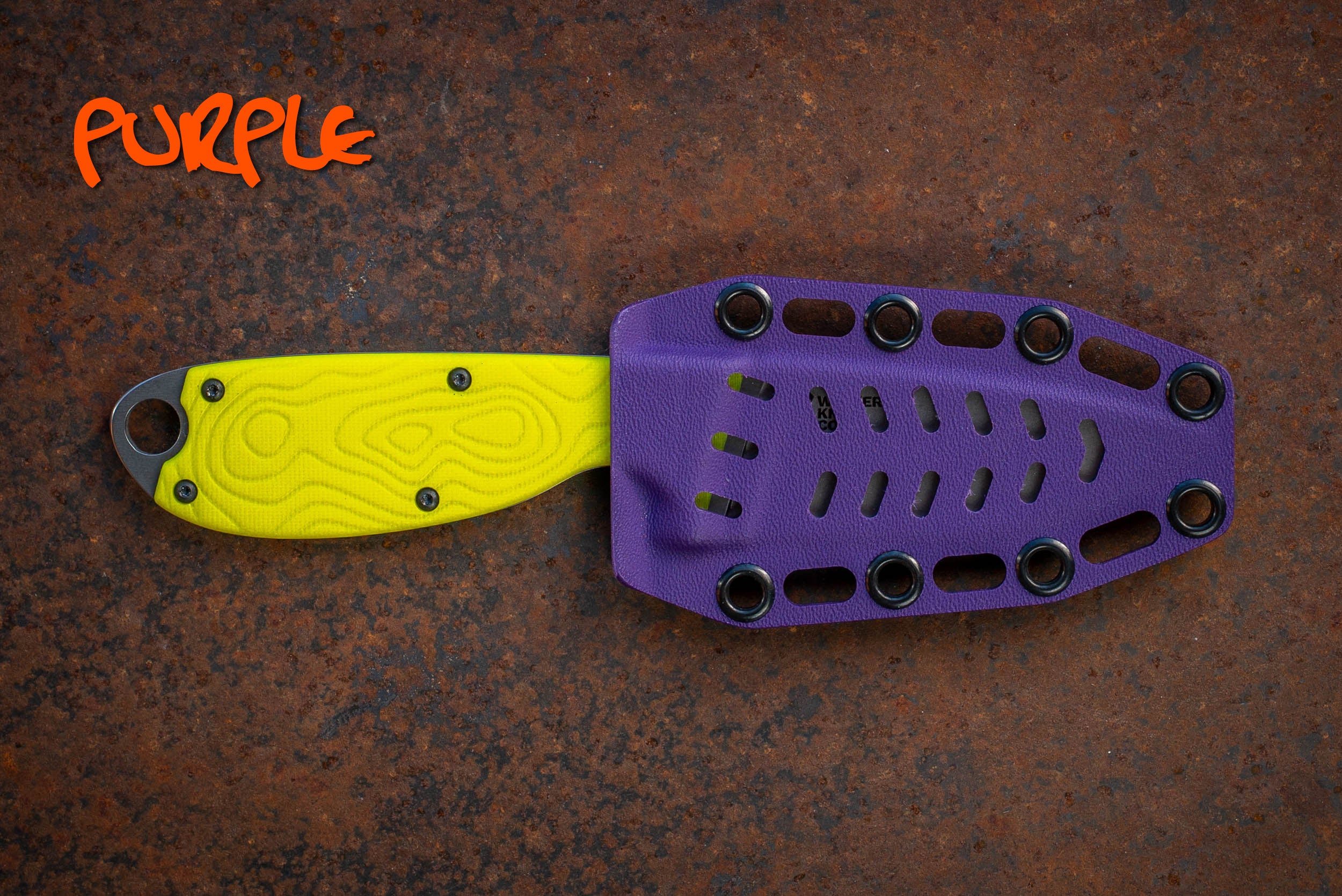 The Tripper River Knife – Drop Point, Straight Edge, Dayglow Yellow G10
