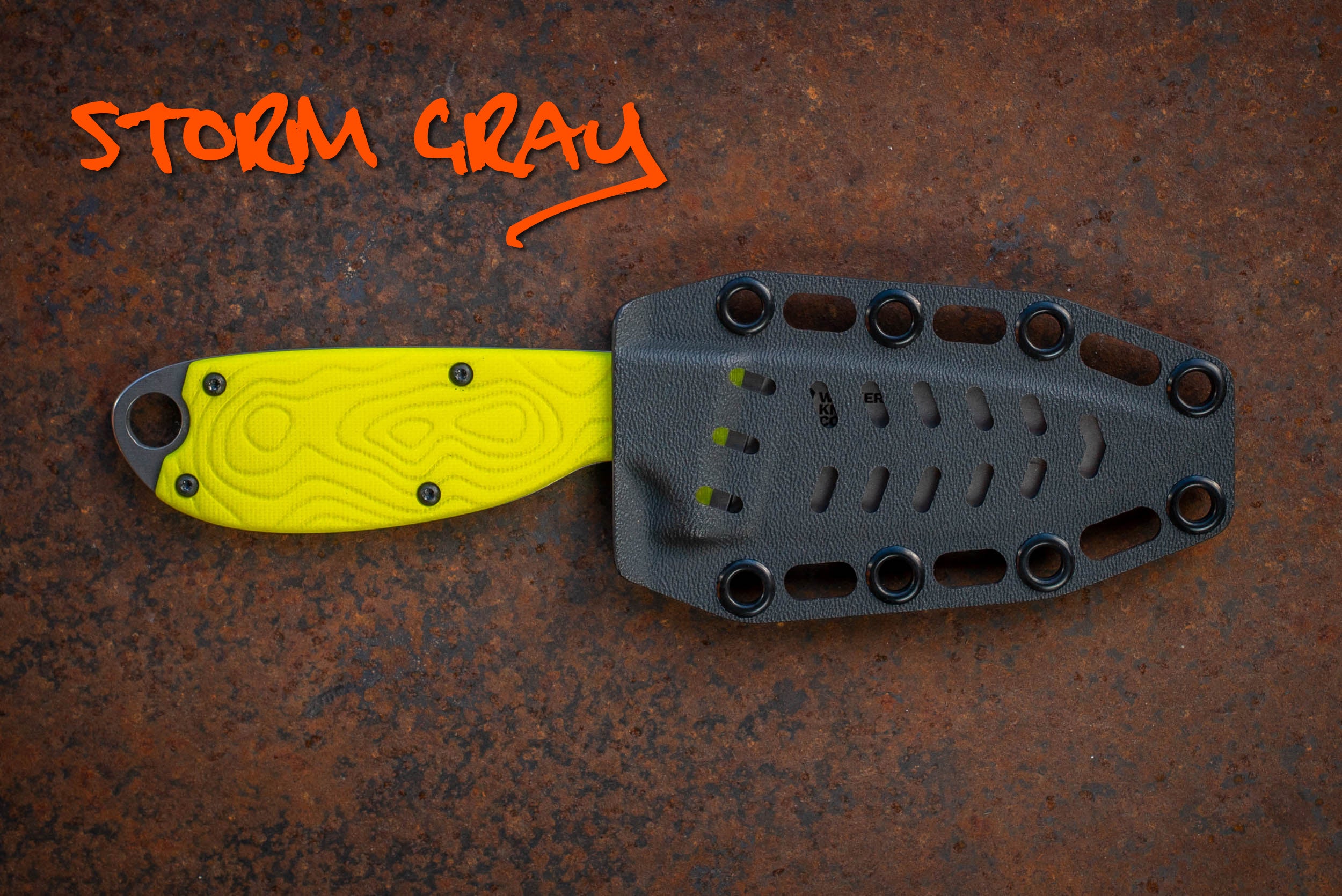 The Tripper River Knife – Drop Point, Straight Edge, Dayglow Yellow G10