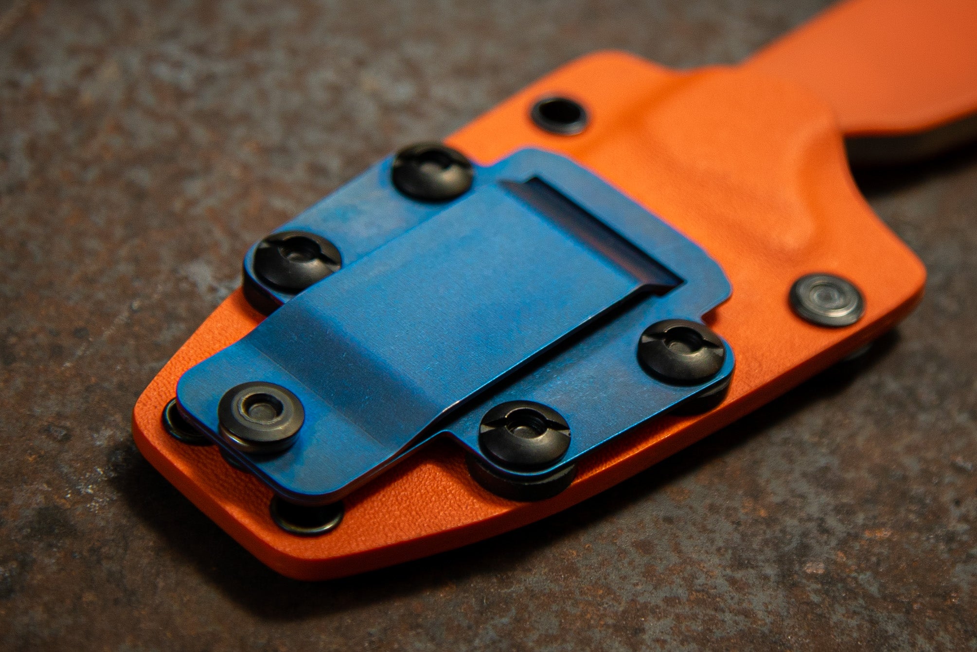 titanium clip for securing a river knife to a PFD or lifejacket