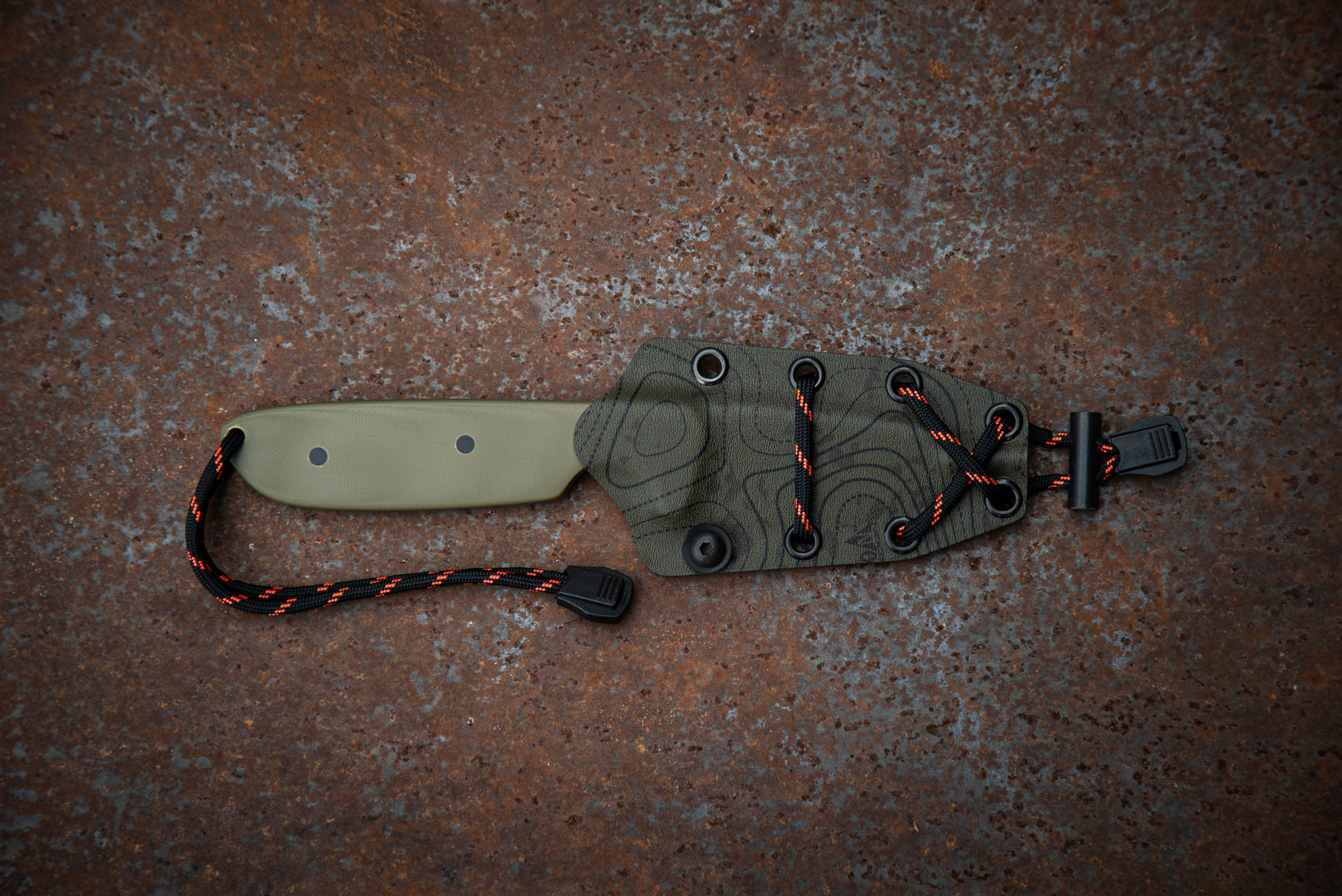 All Weather Tracker - Stone Washed - OD Green with OD Green Topo / Orange Kydex