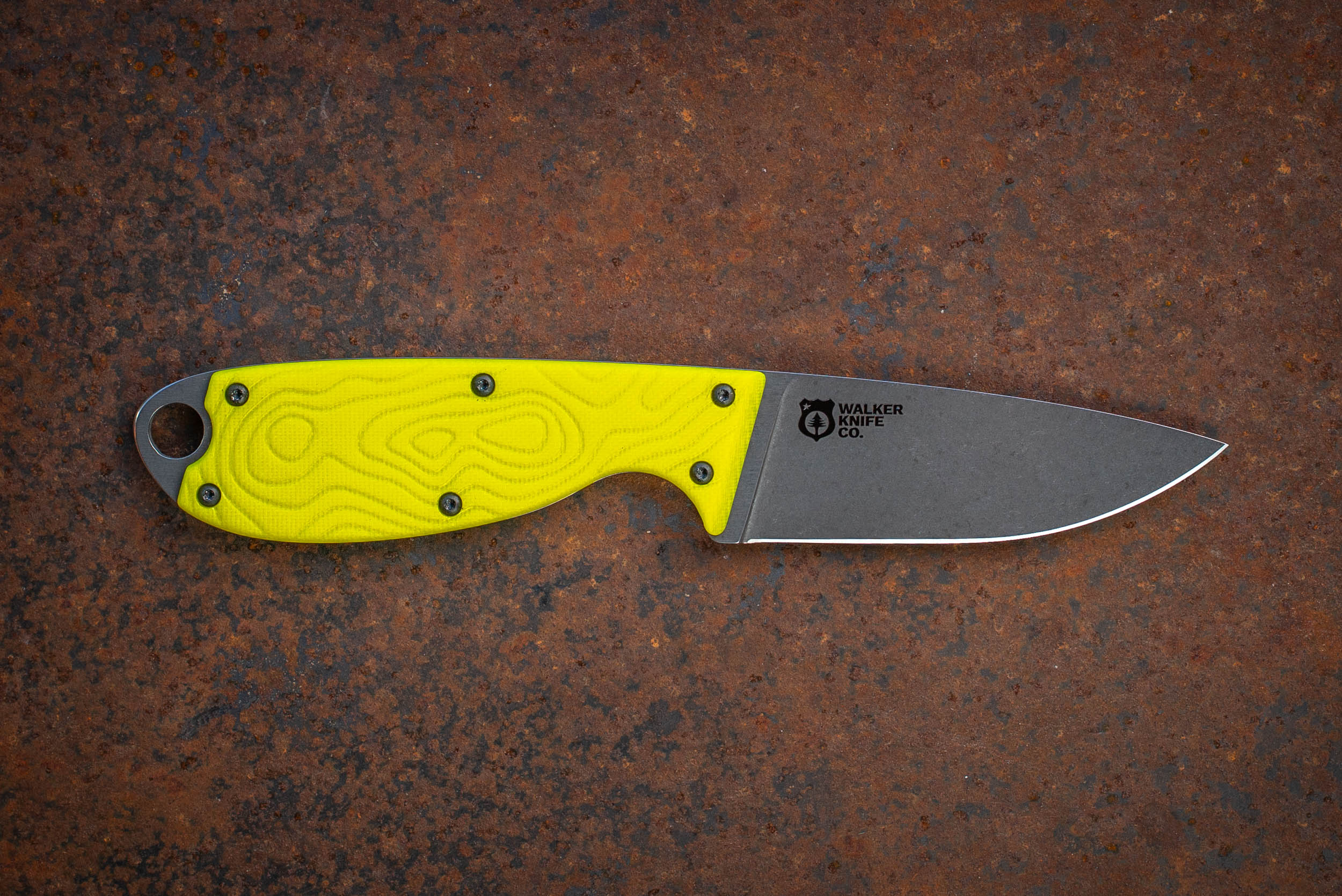 The Tripper River Knife – Drop Point, Straight Edge, Dayglow Yellow G10