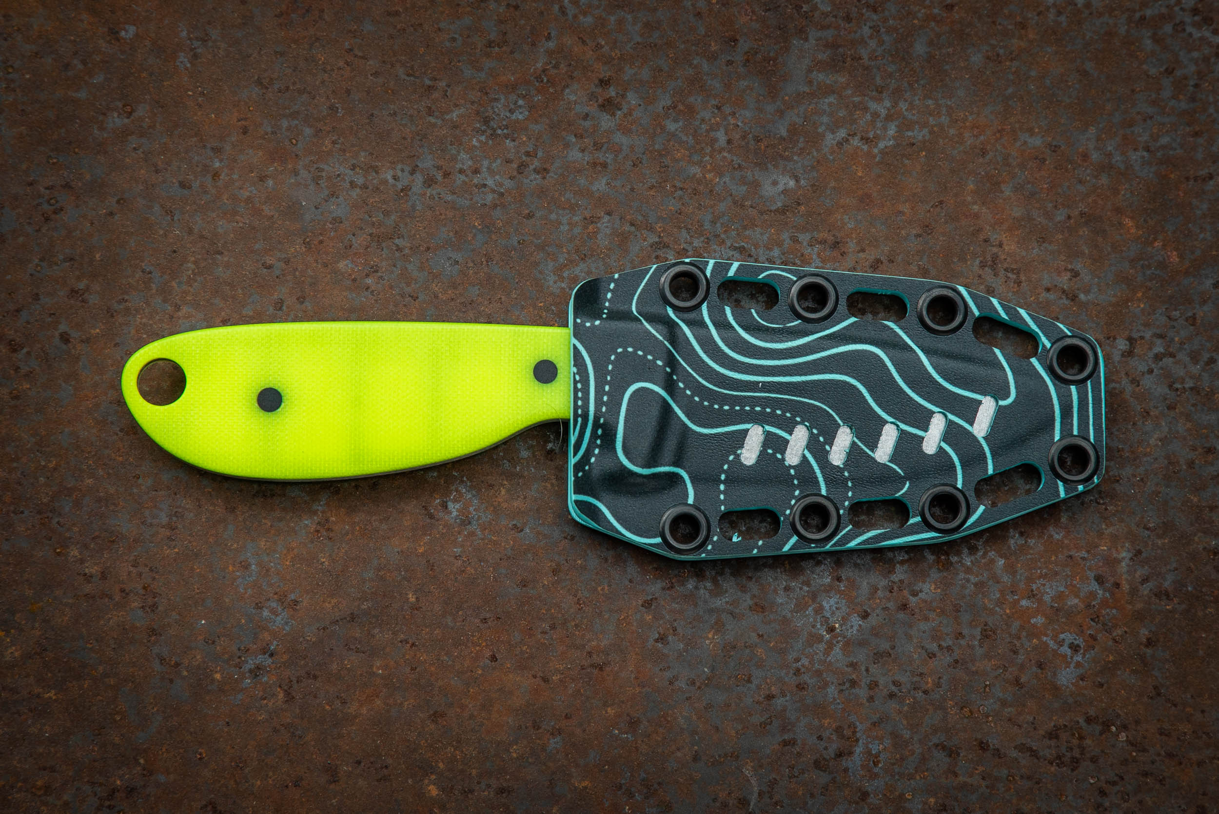 The Tripper River Knife – Drop Point, Straight Edge, Dayglow Yellow G10