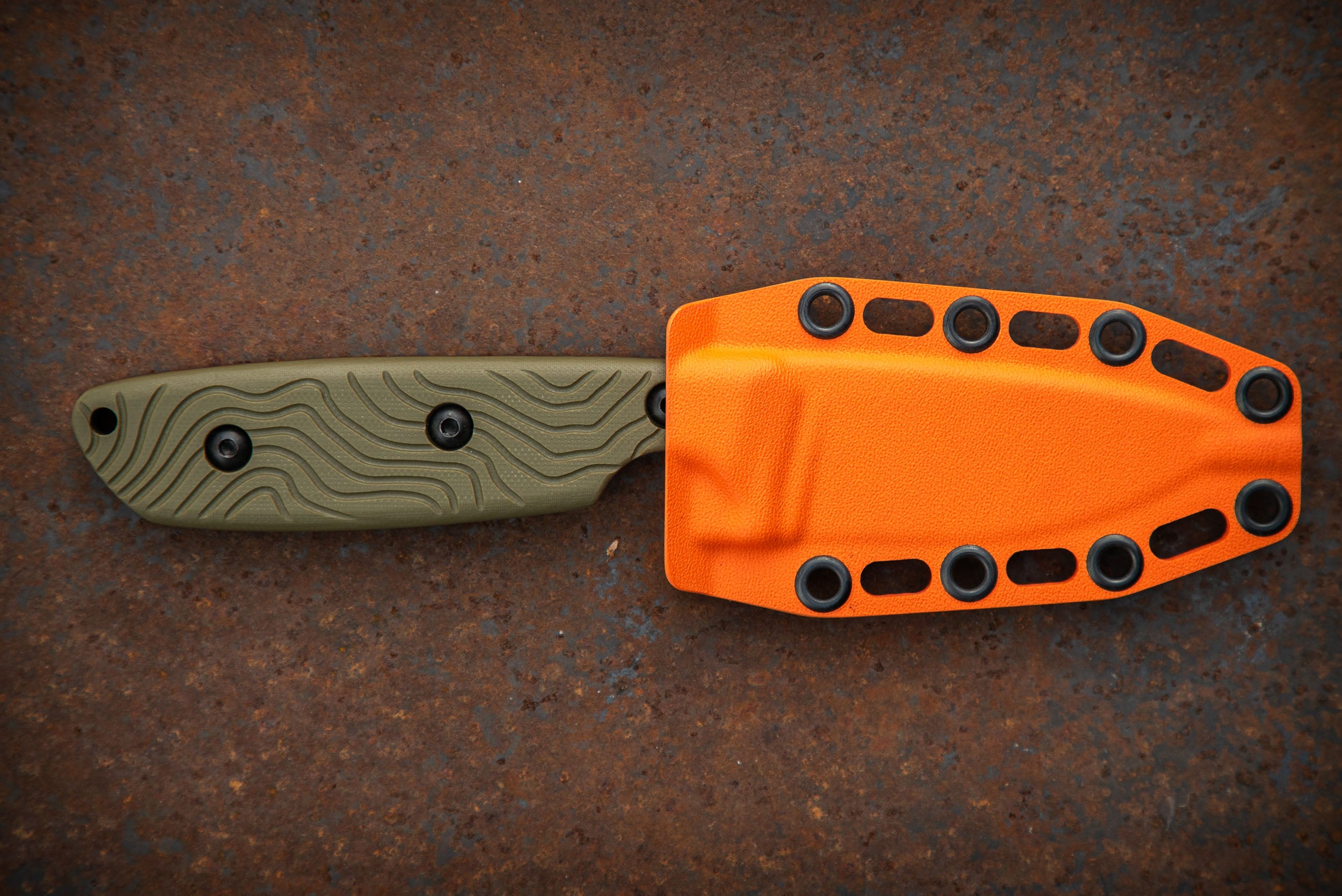 The Wayfinder - OD Green w/ Hunter Orange Kydex Sheath