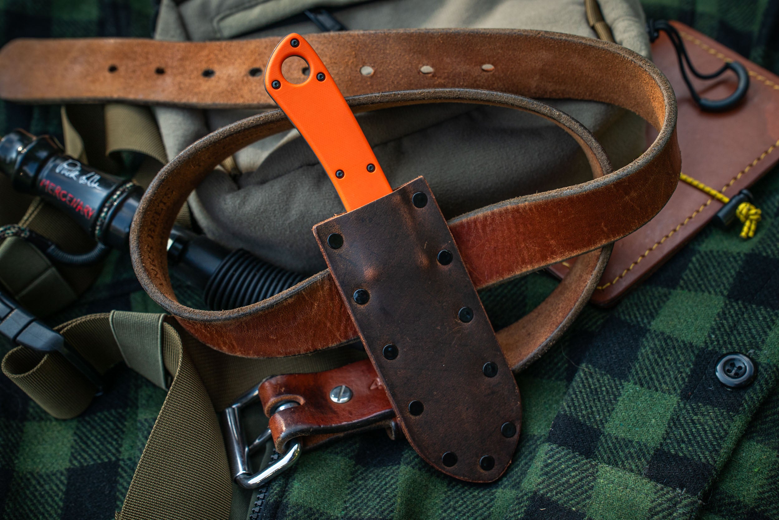 Tracker Leather Sheath – Handcrafted by Badger Claw Outfitters