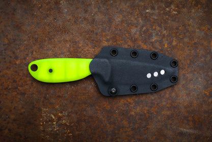 River Knife / Dayglow Yellow with Black Kydex Sheath