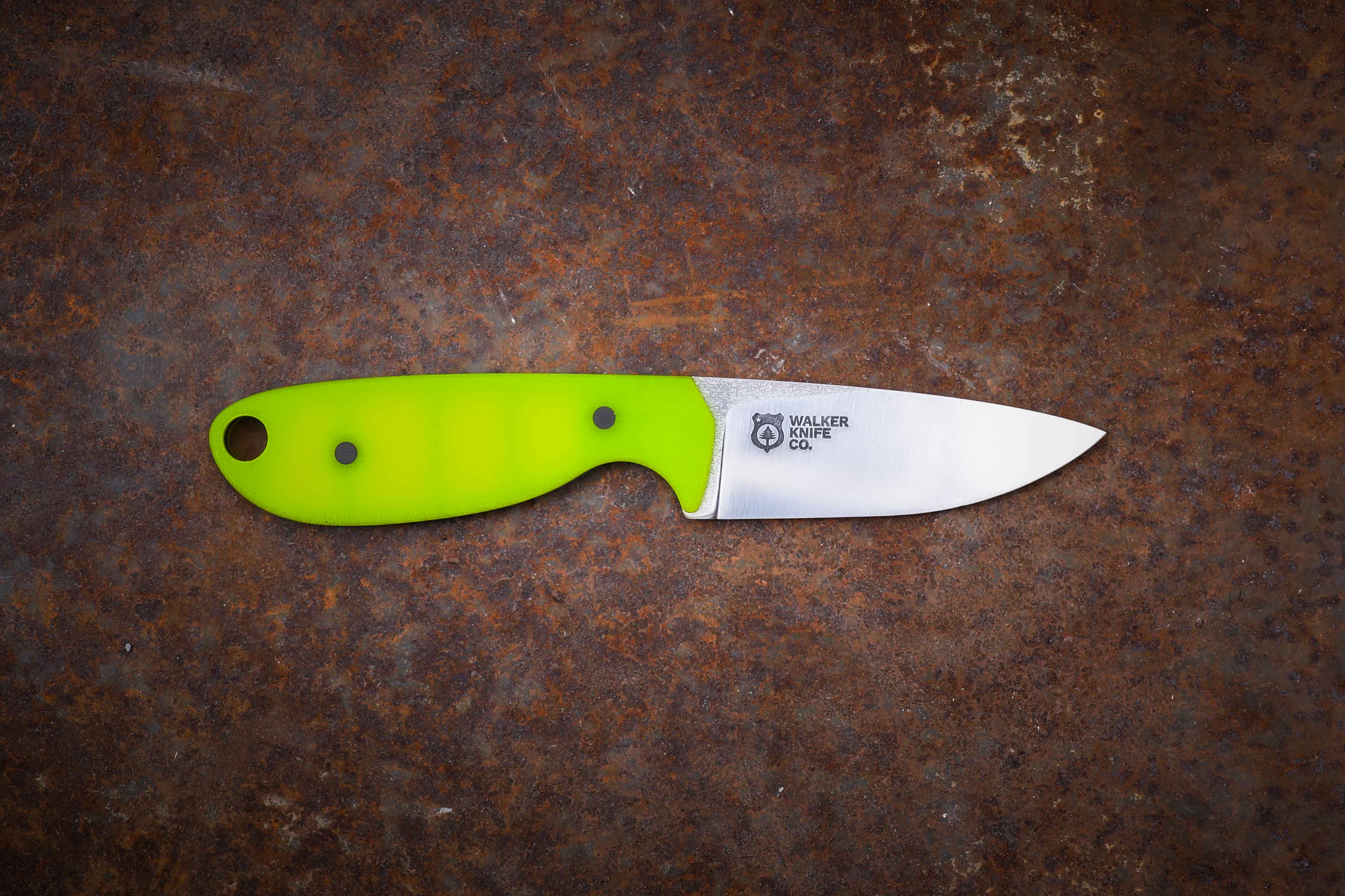 MagnaCut River Knife / Dayglow Yellow with Black Kydex Sheath