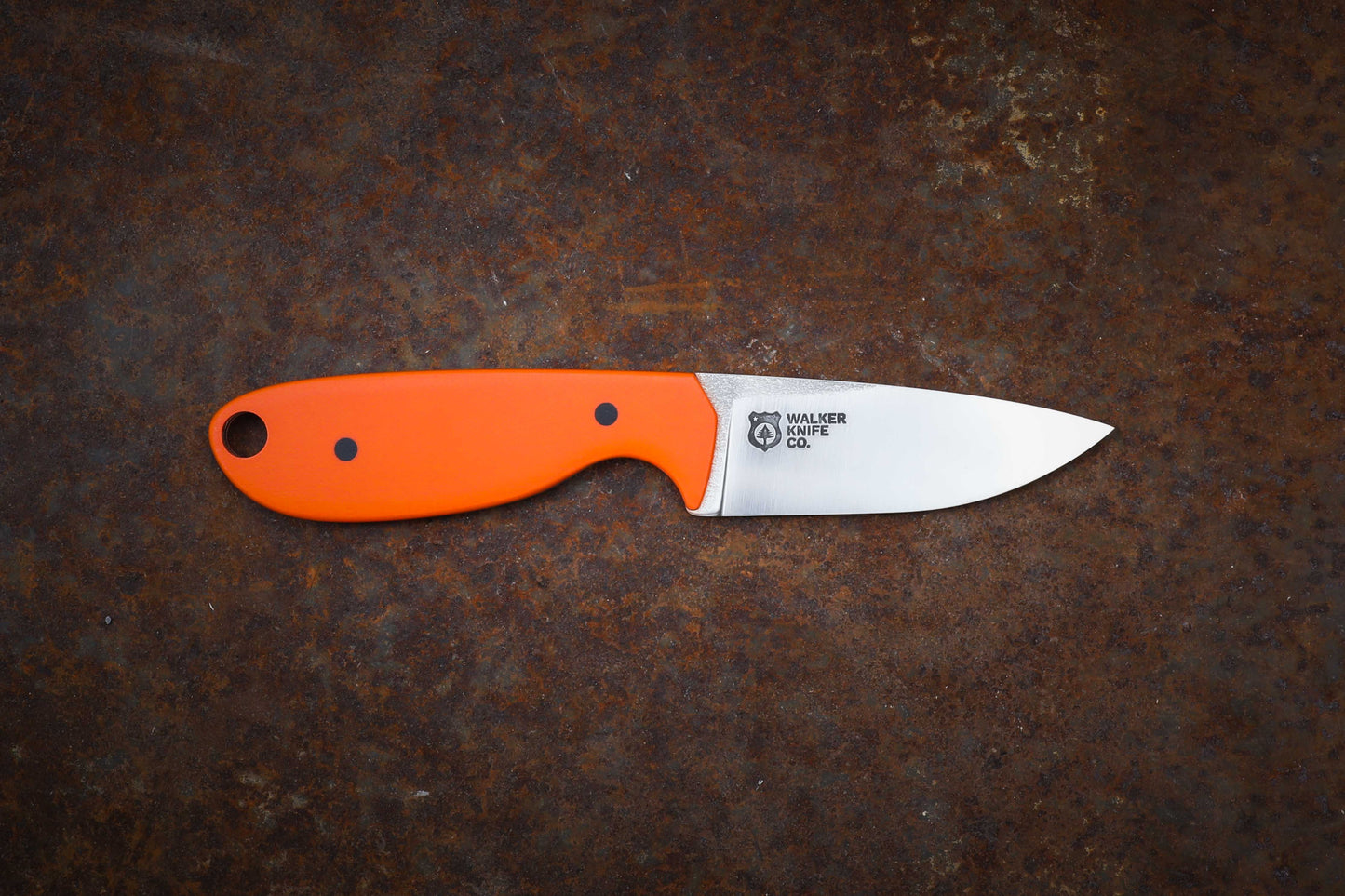 River Knife / Safety Orange with Splatter Kydex Sheath