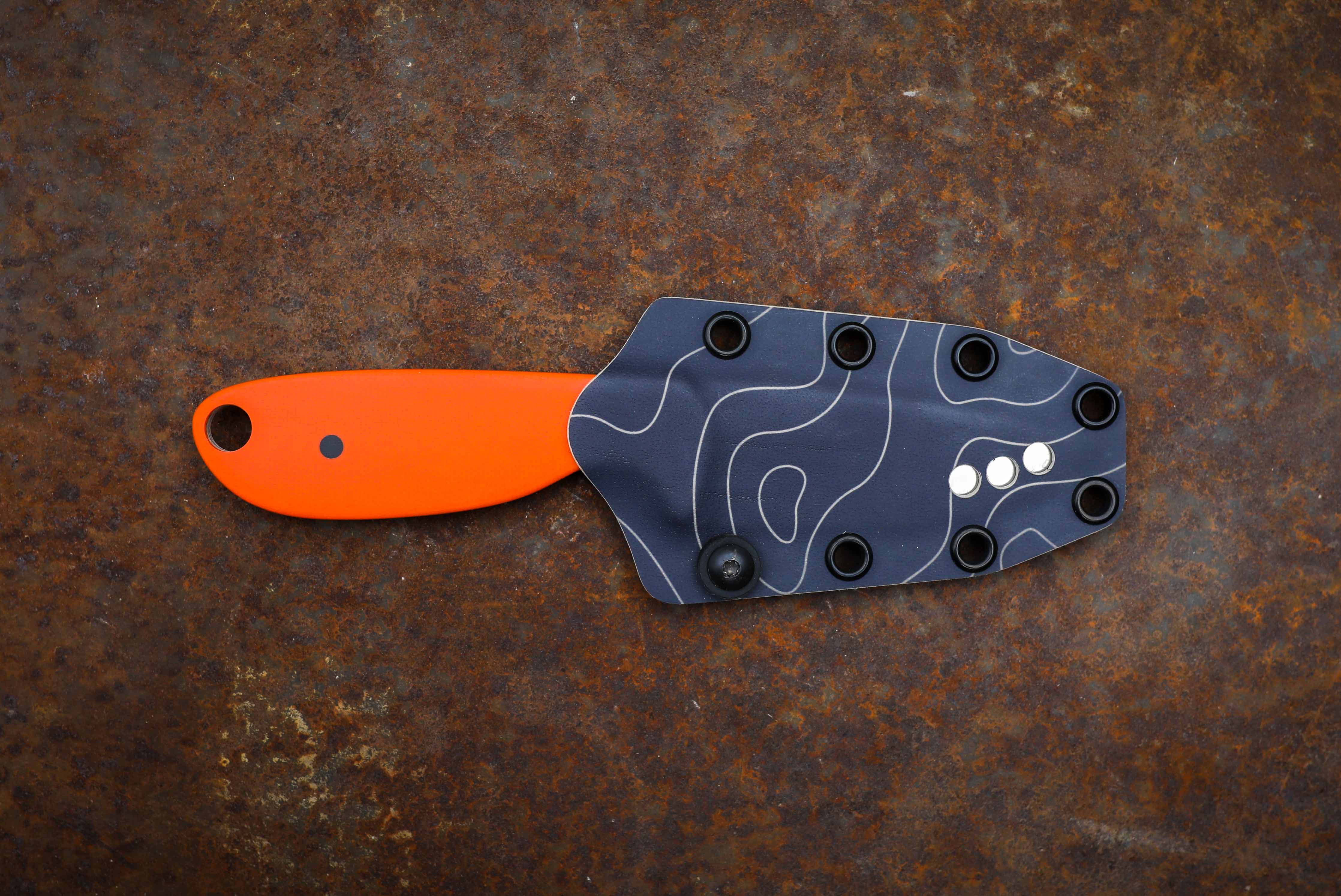 River Knife / Safety Orange with Contour Sheath